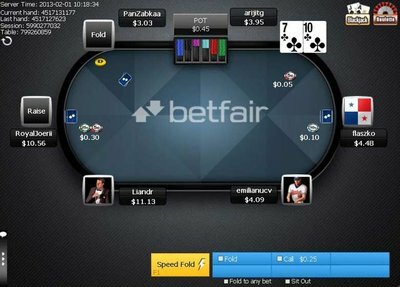 Комната Betfair Poker